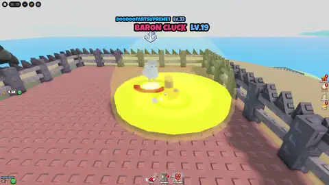 Grow a Chicken Fighter Tower floor fight with chickens clearing a climb